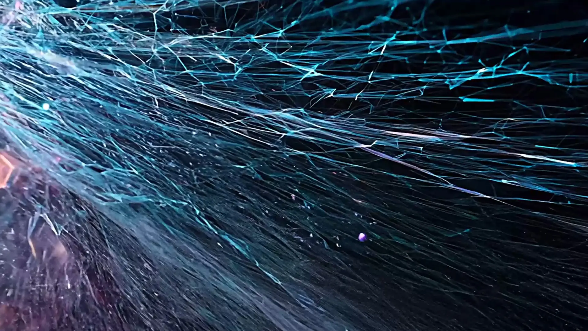 Abstract Wireframe Particle Overlay